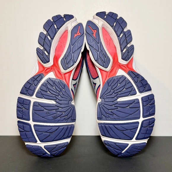 MIZUNO Shoes Womens Size 9.5 Wave Rider 23 Red & Blue Athletic Sneakers - Picture 7 of 11